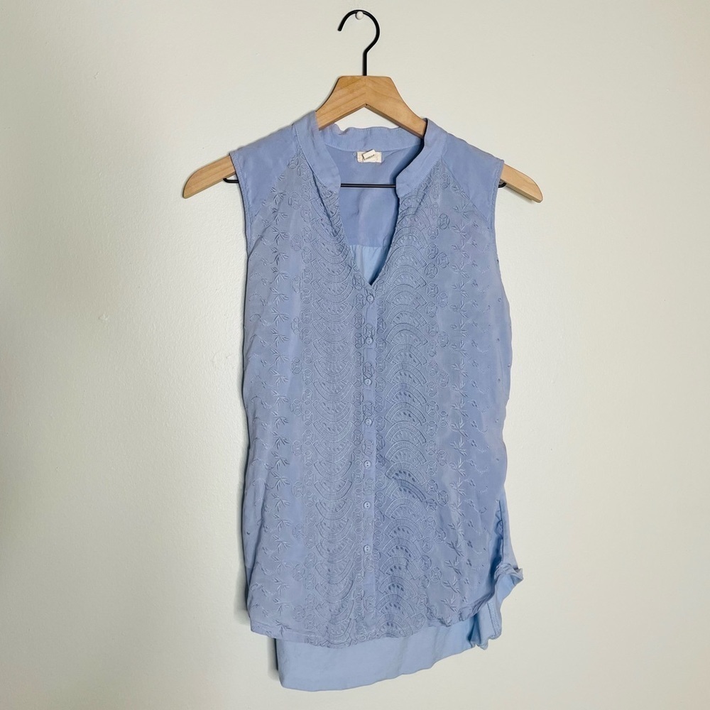 Anthropologie TINY Embroidered Eyelet Tank Blouse